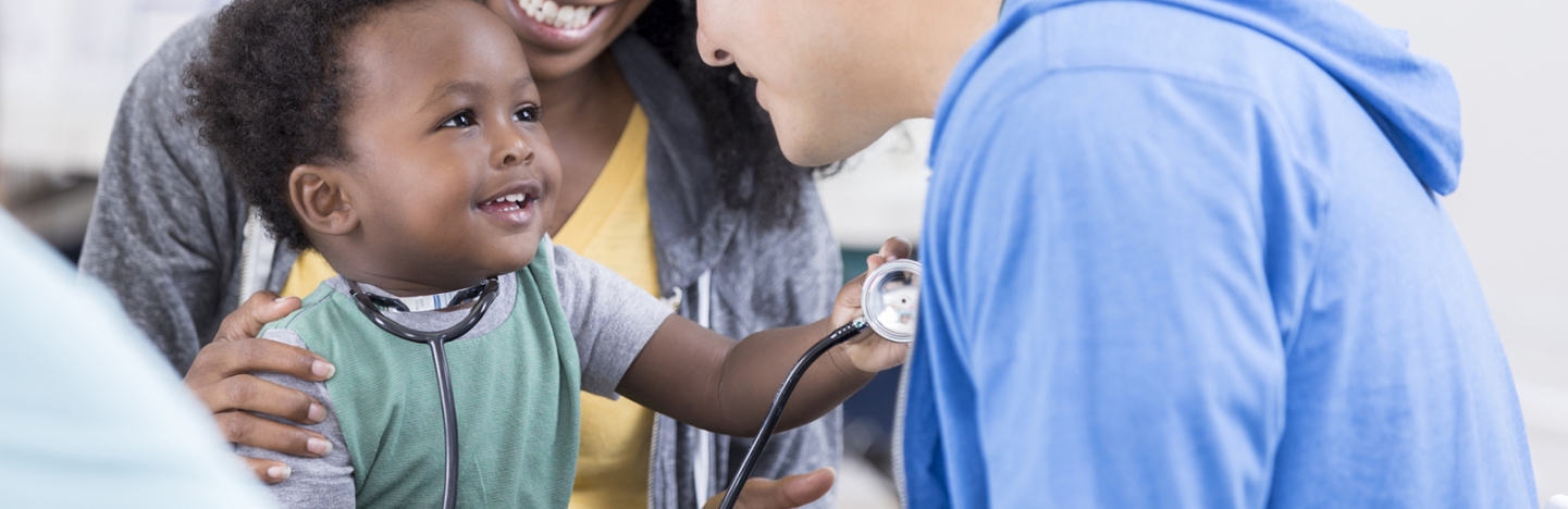 Little boy with a stethoscope