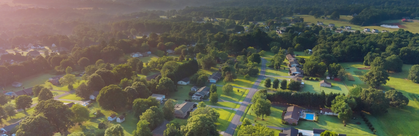 Aerial view of Boiling Springs, S.C.
