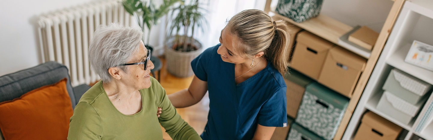 Older patient with nurse