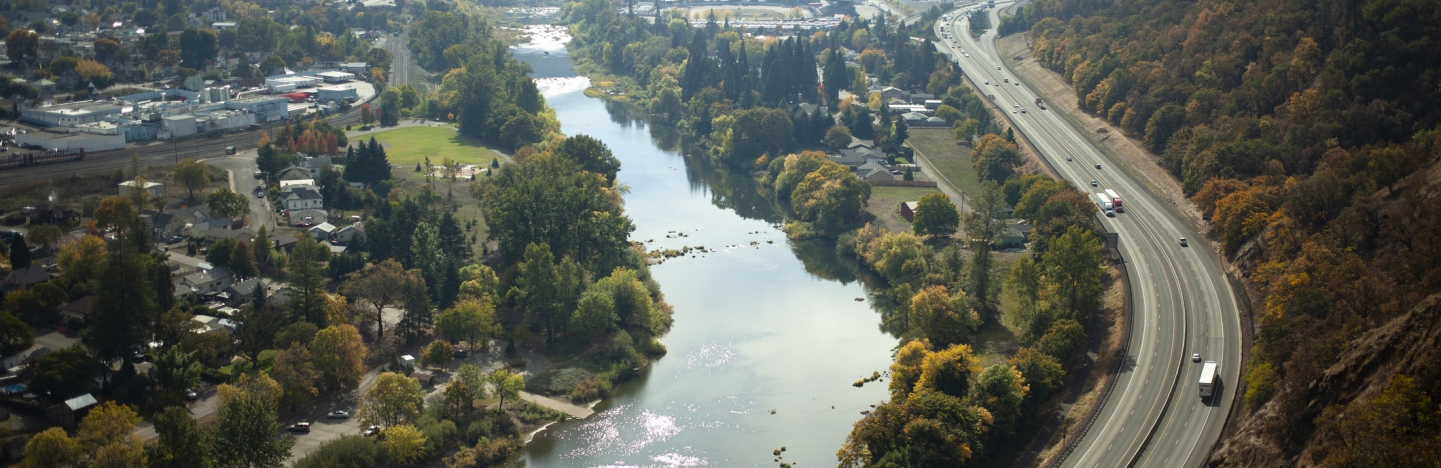 Freeway Follows the River