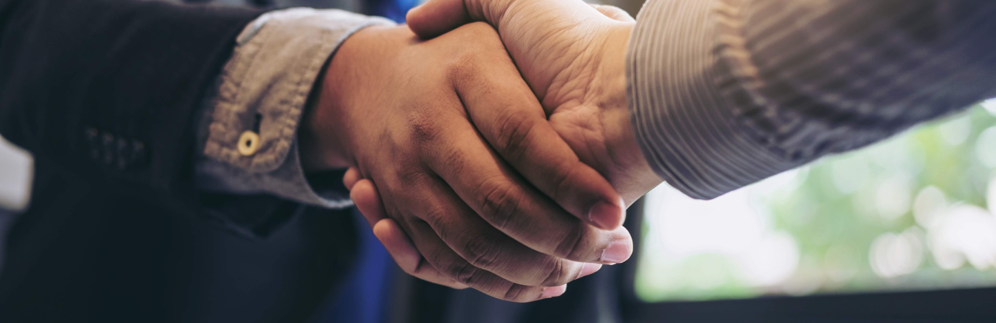 Two men shaking hands