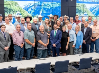 Officials from public lands counties gather before taking their message to Capitol Hill Sept. 14. Photo by Chris Ferenzi