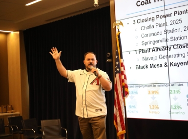 Corey Ringenberg, special initiatives director for Coconino County, Ariz., compares his team’s business development strategy to the book and film “Moneyball,” encouraging communities to just get ‘on base’ and not try to hit home runs. Photo by Jorge Rodriguez-Stanley