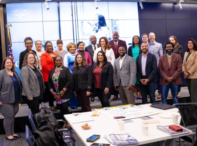 Members of the NACo’s Equity + Governance Task Force during their March meeting in Washington, D.C. Photo by Leon Lawrence III 