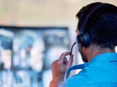 Man at call center