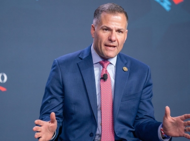 Rep. Marc Molinaro (R-N.Y.) discusses the Restore the Partnership Act Feb. 12 at the General Session. Photo by Denny Henry