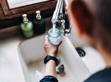 Stock image of kitchen sink