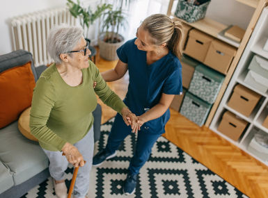 Older patient with nurse