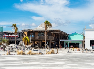 Business along San Carlos Boulevard that were damaged during Hurricane Ian
