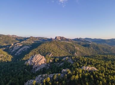 Black Hills National Forest South Dakota Featuring Mt. Rushmore in the Distance