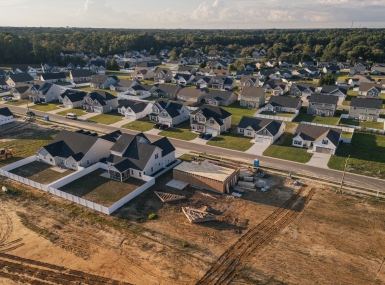 New Construction Home - Housing Development - Construction Site - Empty Lot