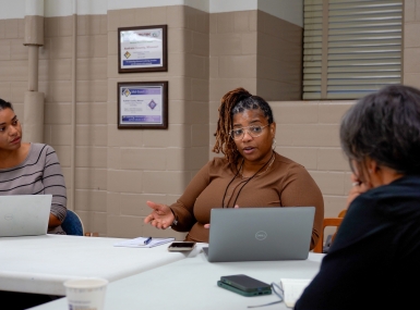 Telfair County, Ga. Commissioner Dakkia Bradsaw (center). Photo by Devin Zagar/ 7 Foot Productions