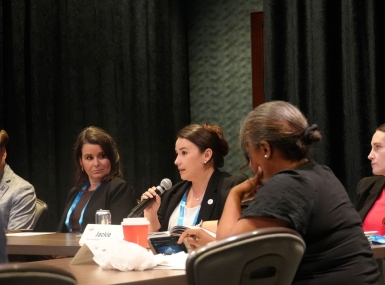 El Paso County, Texas Commissioner Jackie Butler asks a question Oct. 9, during a presentation on data centers at the LUCC Symposium in Milwaukee County, Wis. Photo by Meredith Moran