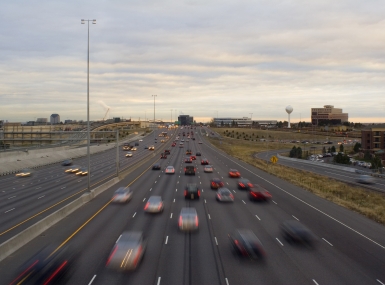 Morning traffic on the interstate