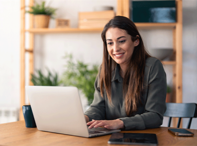 Woman Typing on a computer