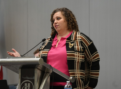Rep. Celeste Maloy (R-Utah) shares her assessment of the appropriations process with members of the Public Lands Policy Steering Committee Feb. 21. Photo by Charlie Ban