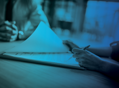 Clipboard with paper