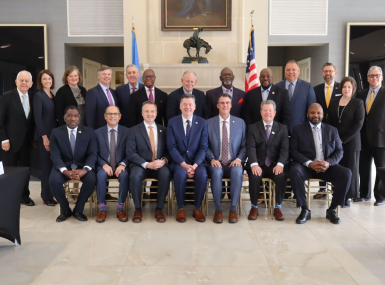 NACo President J.D. Clark, First Vice President George Dunlap and Exec-utive Director Matt Chase recently participated in a meeting of the Big Seven — the nation’s principal state and local government organizations. State and local leaders discussed the evolving intergovernmental system and considered ideas for how working together can advance shared priorities and secure better outcomes for communities nationwide.
