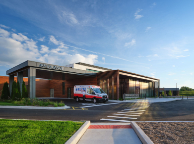 A rendering of the DuPage County, Ill. Crisis Recovery Center, which opened in September, shows off the first facility of its kind in the state to serve both adults and youth. 