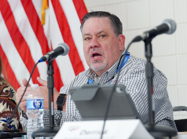 Tim DeWeese, director of the Johnson County, Kan. Mental Health Center, outlines Sequential Intercept Mapping during a 2026 Annual Conference workshop. Photo by Leon Lawrence III