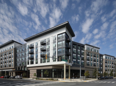 The Laureate, a 268-apartment building is Montgomery County’s first housing development built with the Housing Production Fund. Rendering by D. Reed, courtesy of Montgomery County