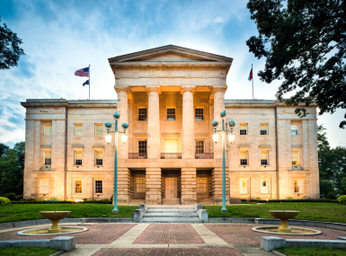 The North Carolina capitol building