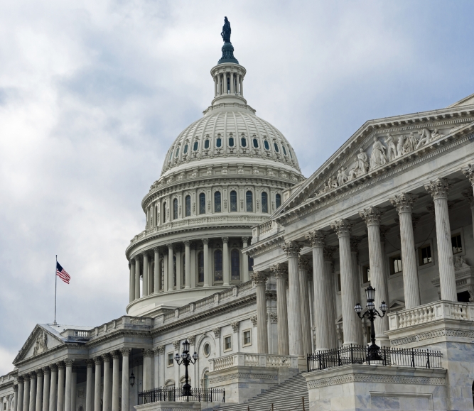 U.S. Capitol cloudy