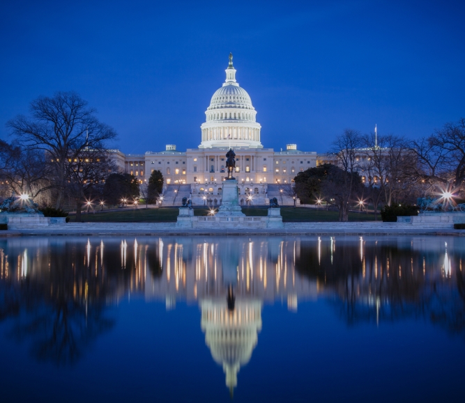 US Capitol in winter