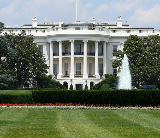 White House from the South Lawn