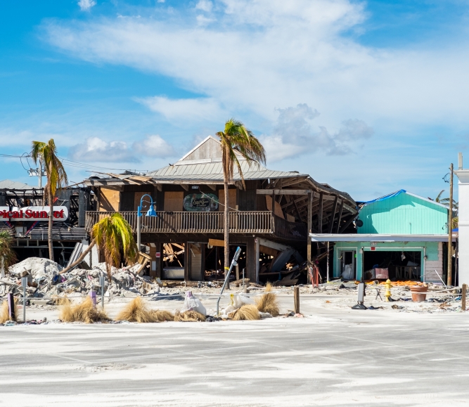 Business along San Carlos Boulevard that were damaged during Hurricane Ian