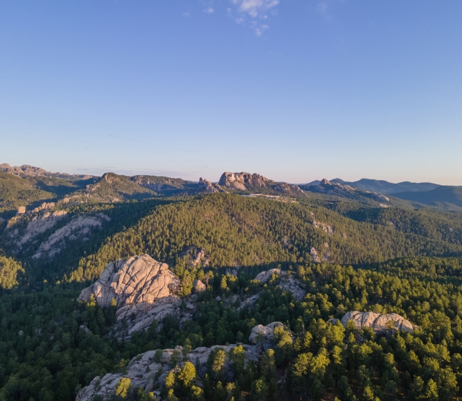 Black Hills National Forest South Dakota Featuring Mt. Rushmore in the Distance