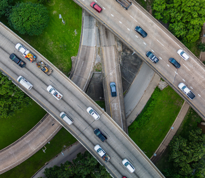 Cars on highway
