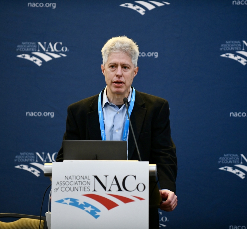 Jonathan Harwitz, director of policy for the Housing Assistance Council, speaks to NACo’s Rural Action Caucus March 2. Photo by Lana Farfan