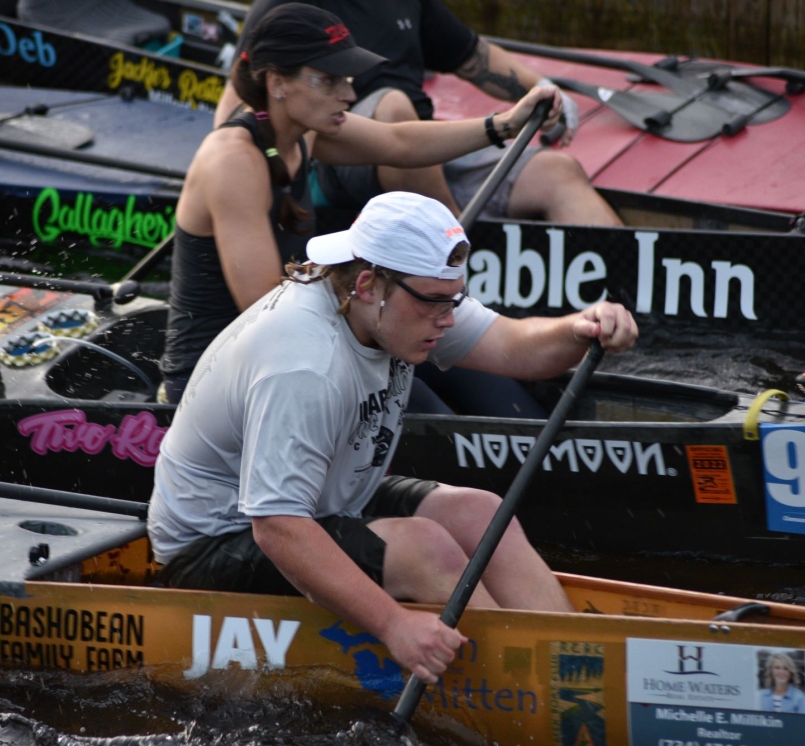 Competitors launch into the AuSable River Canoe Marathon, which has attracted crowds to Crawford County, Mich. since 1947. Photo by John Garrod