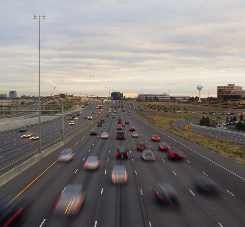 Morning traffic on the interstate