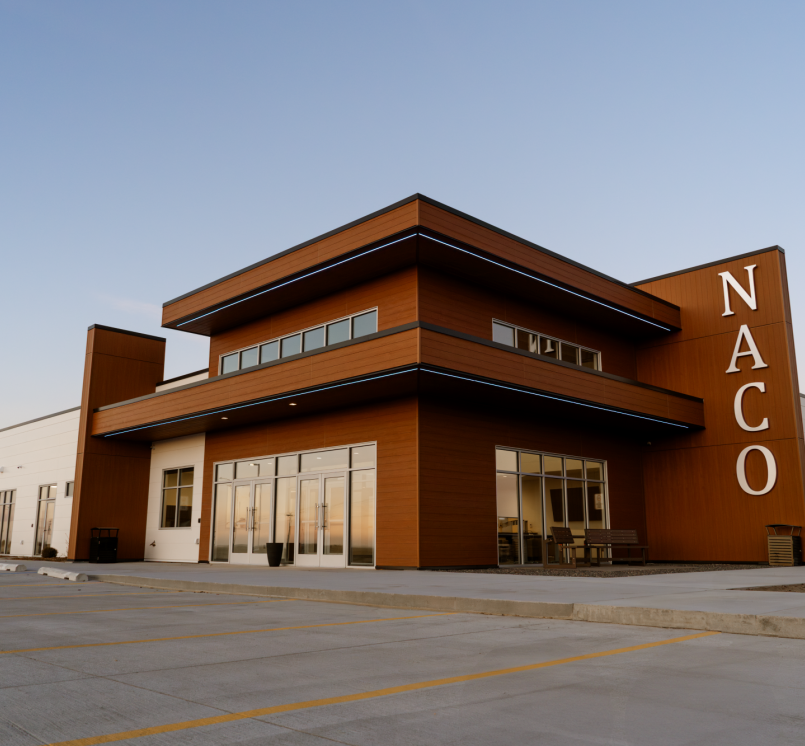 The newly built NACO West facility is designed to extend resources to membership of county officials, as well as associations and community organizations. Photo courtesy of Nebraska Association of County Officials