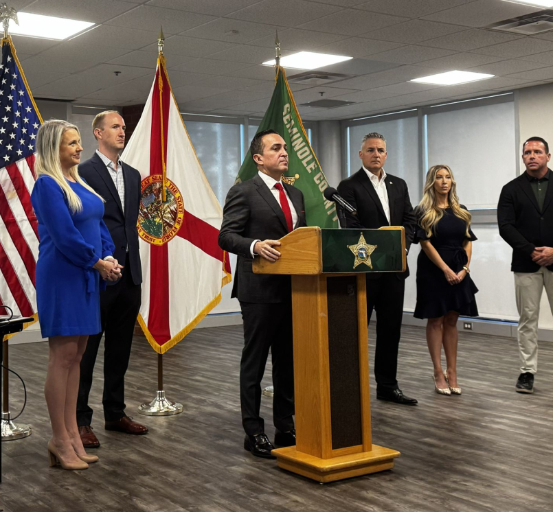 Andrae Bailey, CEO of Project Overdose, discusses the drug-tracking technology at a press conference.  Photo courtesy of Project Overdose