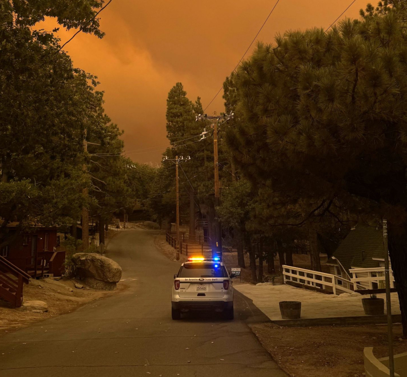 The San Bernardino County Sheriff’s Department first used the Evacuation solution mobile app during the 2022 Sheep Fire and has since used it in response to the 2024 Line and Bridge fires. Photo courtesy of the Sheriff’s Department’s public affairs division 