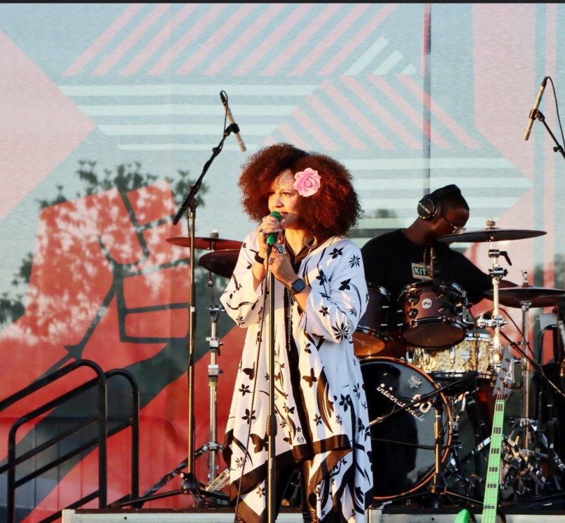A singer performs at a music festival hosted by San Diego Black Arts and Culture District in 2024. Photo courtesy of Denise Rogers