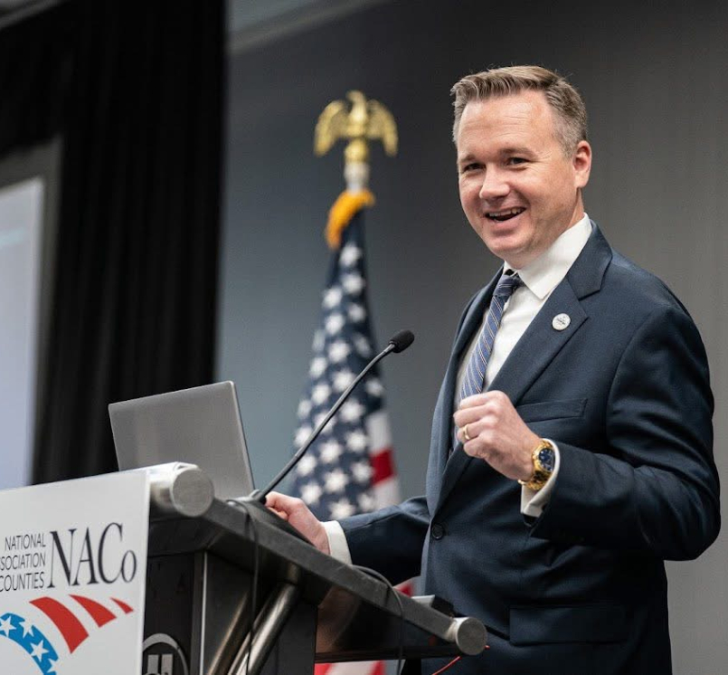 NACo President J.D. Clark welcomes workshop attendees at the 2026 NACo Legislative Conference. Photo by Denny Henry