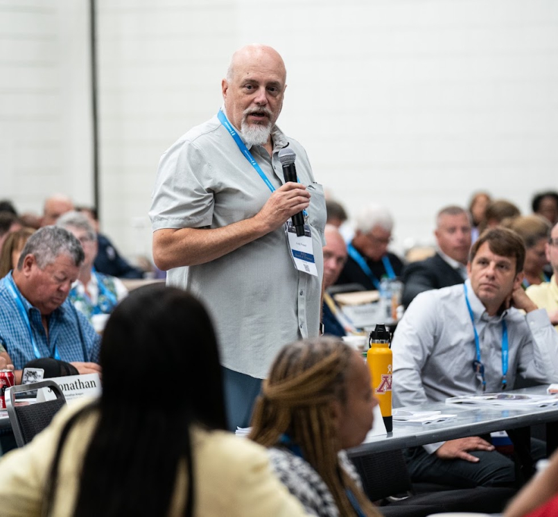 Judd Freed, Ramsey County's director or Emergency Management and Homeland Security, addresses the NACo Board of Directors. Photo by Denny Henry