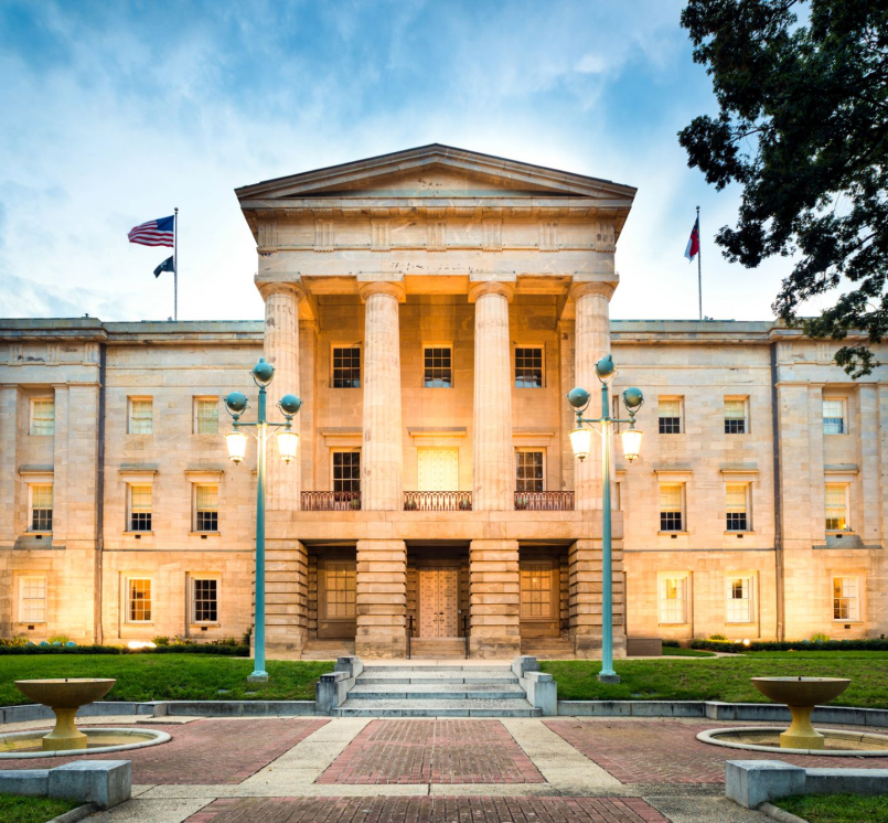 The North Carolina capitol building