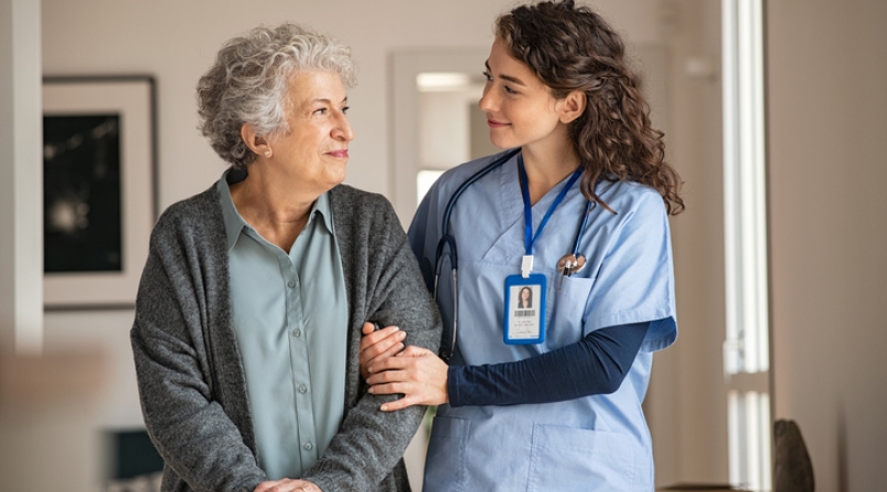 Nurse and older woman