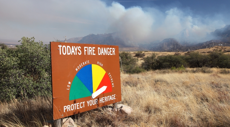 Fire danger sign