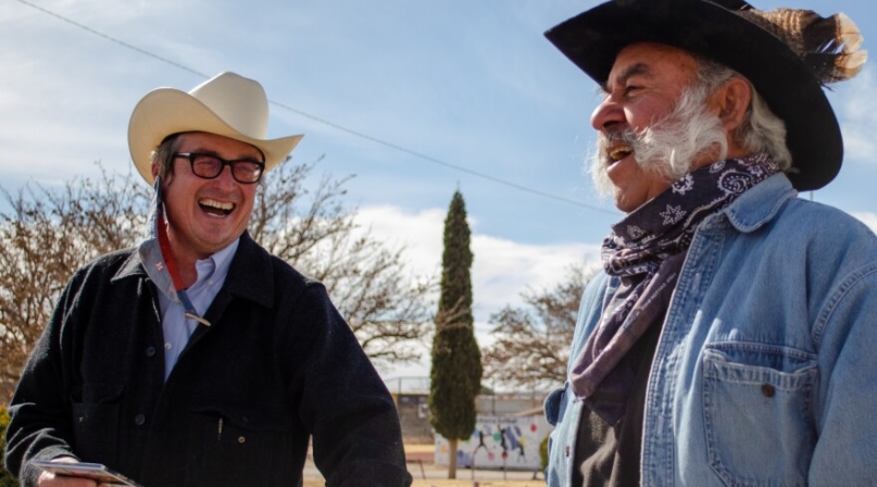 David Beebe and Remijio “Primo” Carrasco look back on recording and releasing their first album. Photo by Carlos Morales / Marfa Public Radio