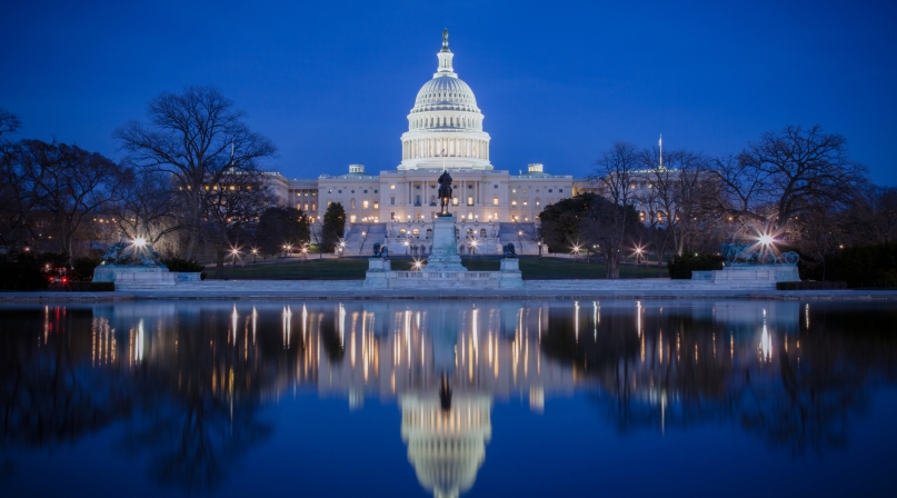 US Capitol in winter