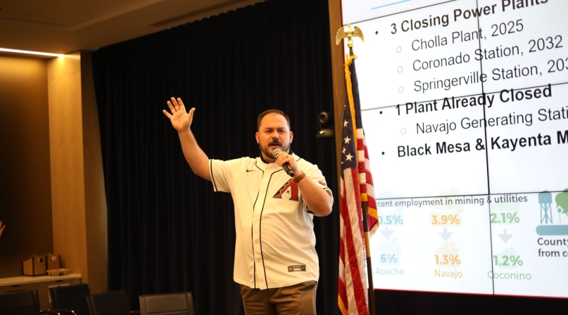 Corey Ringenberg, special initiatives director for Coconino County, Ariz., compares his team’s business development strategy to the book and film “Moneyball,” encouraging communities to just get ‘on base’ and not try to hit home runs. Photo by Jorge Rodriguez-Stanley