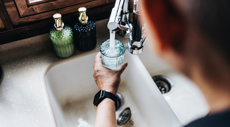 Stock image of kitchen sink