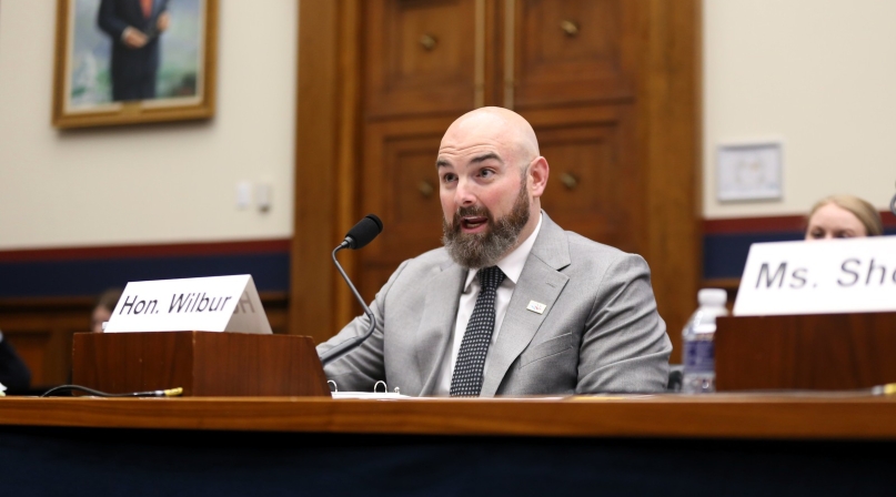 Clerk Terry Wilbur testifies, on behalf of NACo, before Congress on May 7, advocating for the reauthorization of the Brownfields Program.