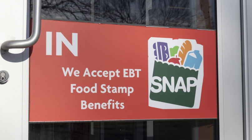 SNAP and EBT Accepted here sign